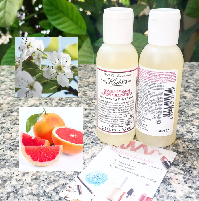 Kiehl's nashi blossom and pink grapefruit body cleanser 65ml ผลิตภัณฑ์ทำความสะอาดผิวกาย 