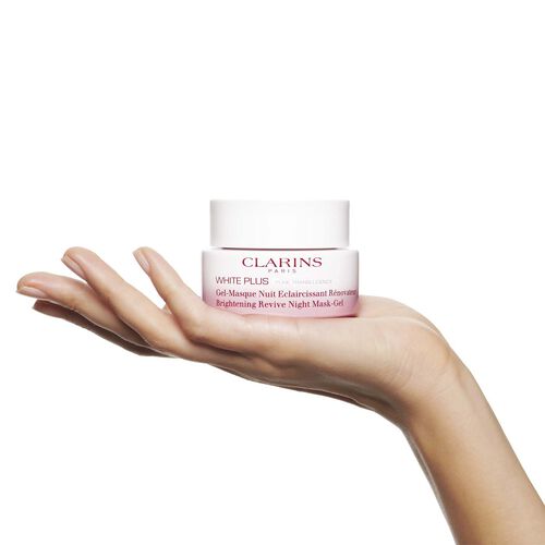 Clarins White Plus Pure Translucency Brightening Revive Night Mask-Gel ไนท์เจลยามค่ำคิน ปรนนิบัติิผิวยามค่ำคืน ให้ผิวแลดูกระจ่างใสเปล่งประกายอย่างเป็นธรรมชาติ