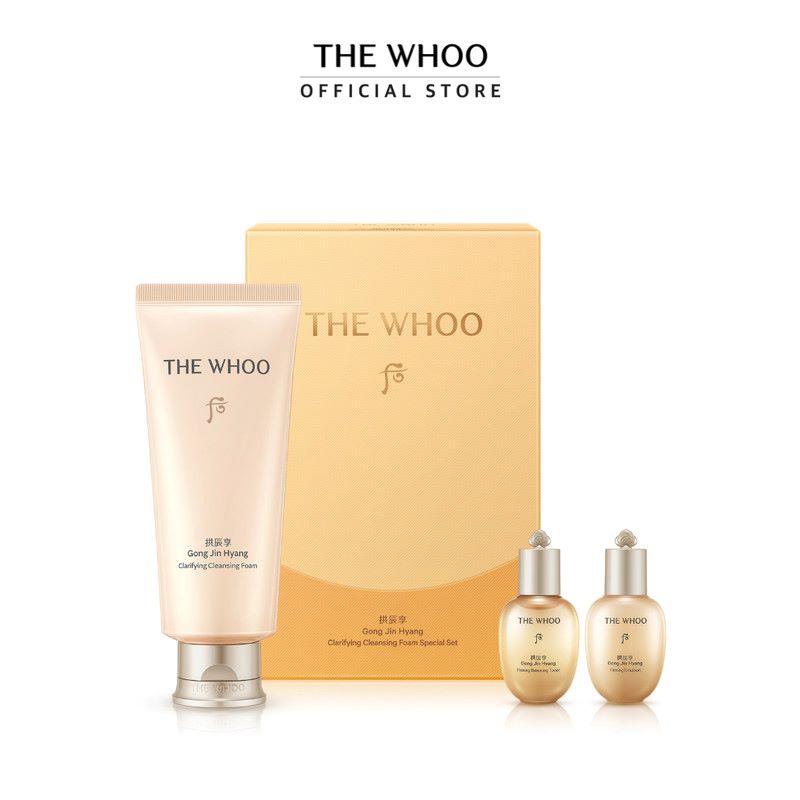 History Of Whoo Gongjinhyang Clarifying Cleansing Foam Special Set , Gongjinhyang Clarifying Cleansing Foam 180ml , Gongjinhynag Firming Balancing Toner 20ml , Gongjinhyang Firming Emulsion 20ml , History Of Whoo , History Of Whoo โฟมล้างหน้า , 