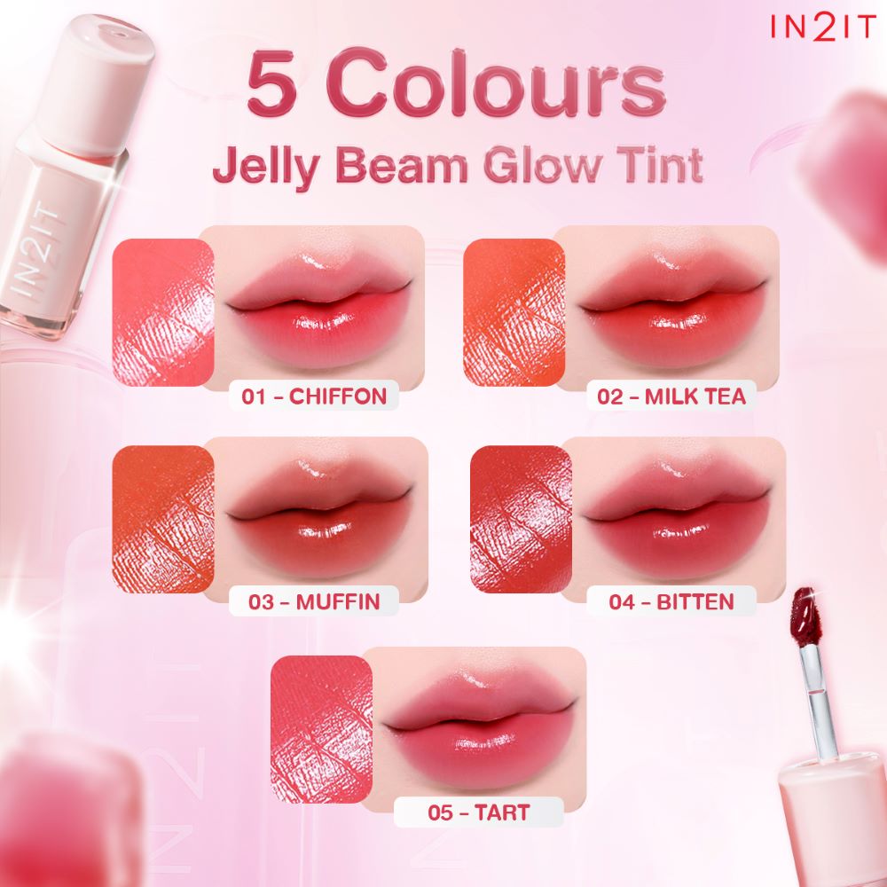 IN2IT Jelly Beam Glow Tint #01 CHIFFON 3g, IN2IT Jelly Beam Glow Tint , IN2IT ราคา ,IN2IT  รีวิว , IN2IT สีไหนสวย , IN2IT  ลิปสติก